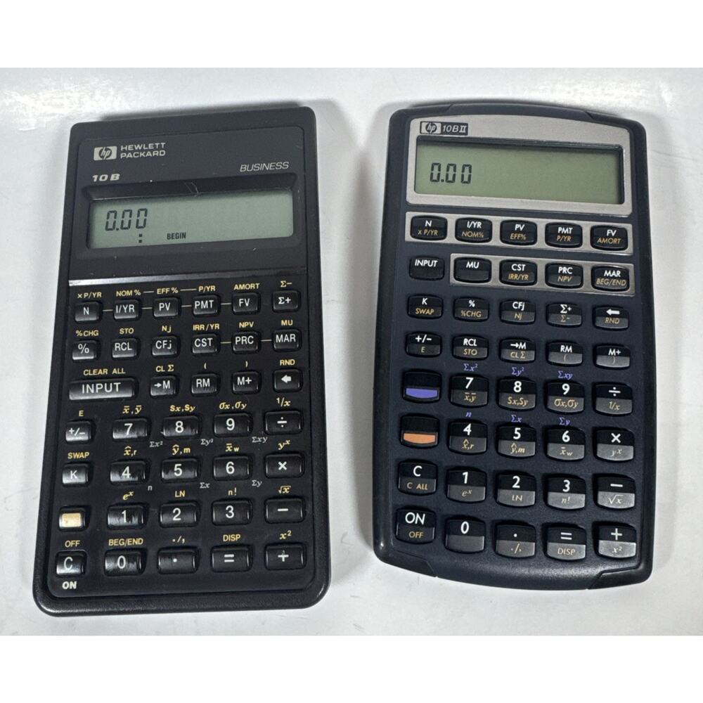 HP 10B & HP 10B II Financial Calculators - Work